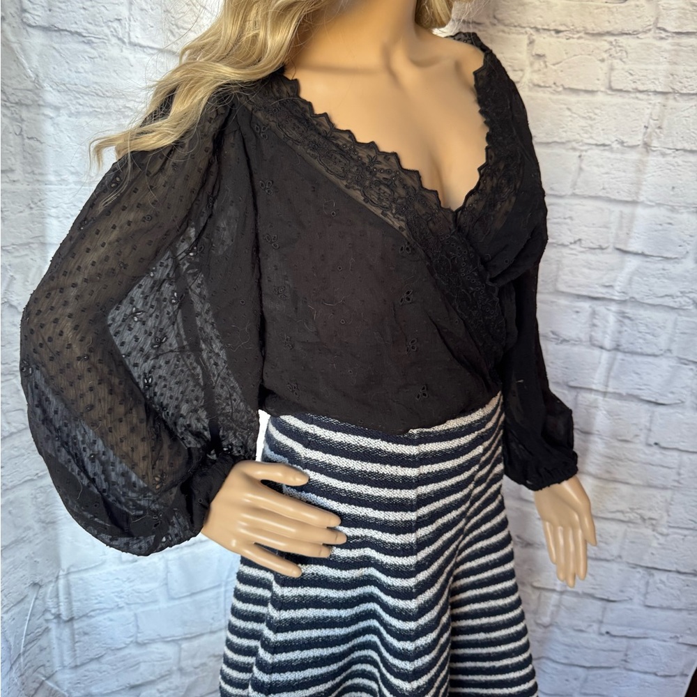 Elegant Black Lace Blouse